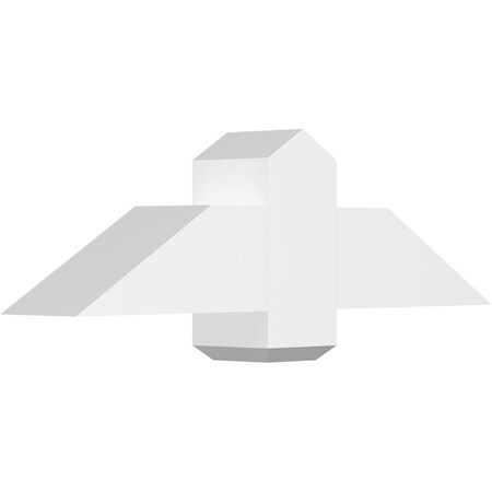 Ekena Millwork Eugene Architectural Grade PVC Gable Bracket, 36"W x 10 1/2"H x 6"D x 6"F, 7/12 Pitch GBP036X11X0606EUG00